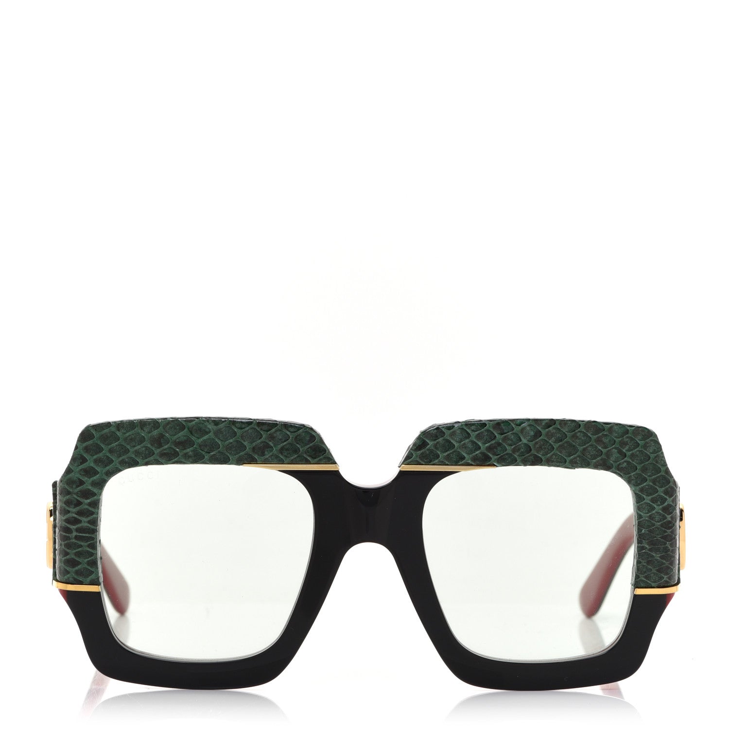 Gucci Snakeskin Acetate Square Sunglasses GG0484S Multicolor 2 of 8