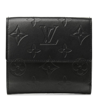 Louis Vuitton Mat Monogram Elise Wallet Black 1 of 6