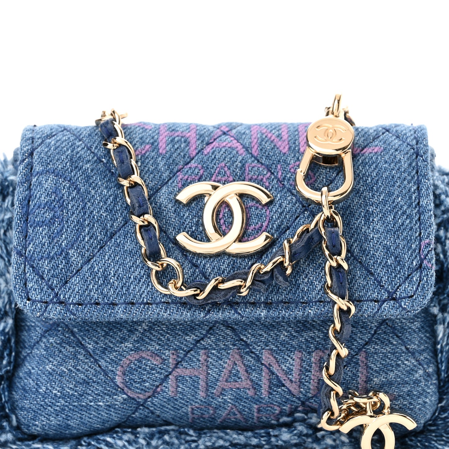 Denim Quilted Denim Mood Belt Bag Blue Multicolor