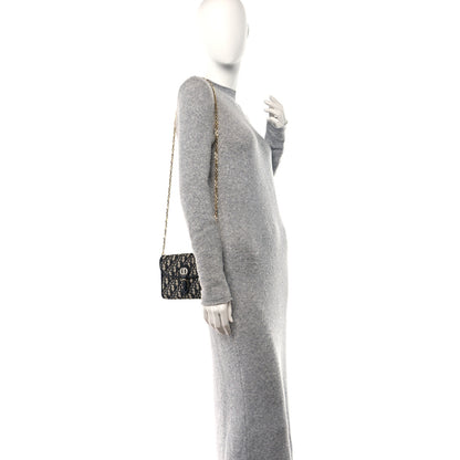 Christian Dior Oblique Bobby East West Pouch With Chain Blue 2 of 10
