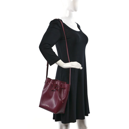 Mansur Gavriel Saffiano Mini Bucket Bag Claret 2 of 10