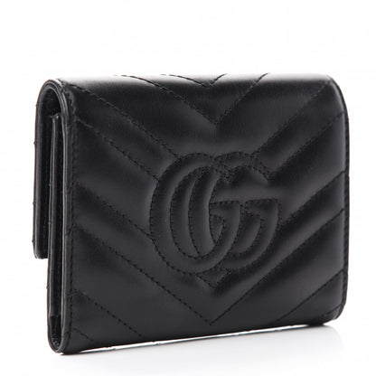 Gucci Calfskin Matelasse GG Marmont Wallet Black 3 of 7