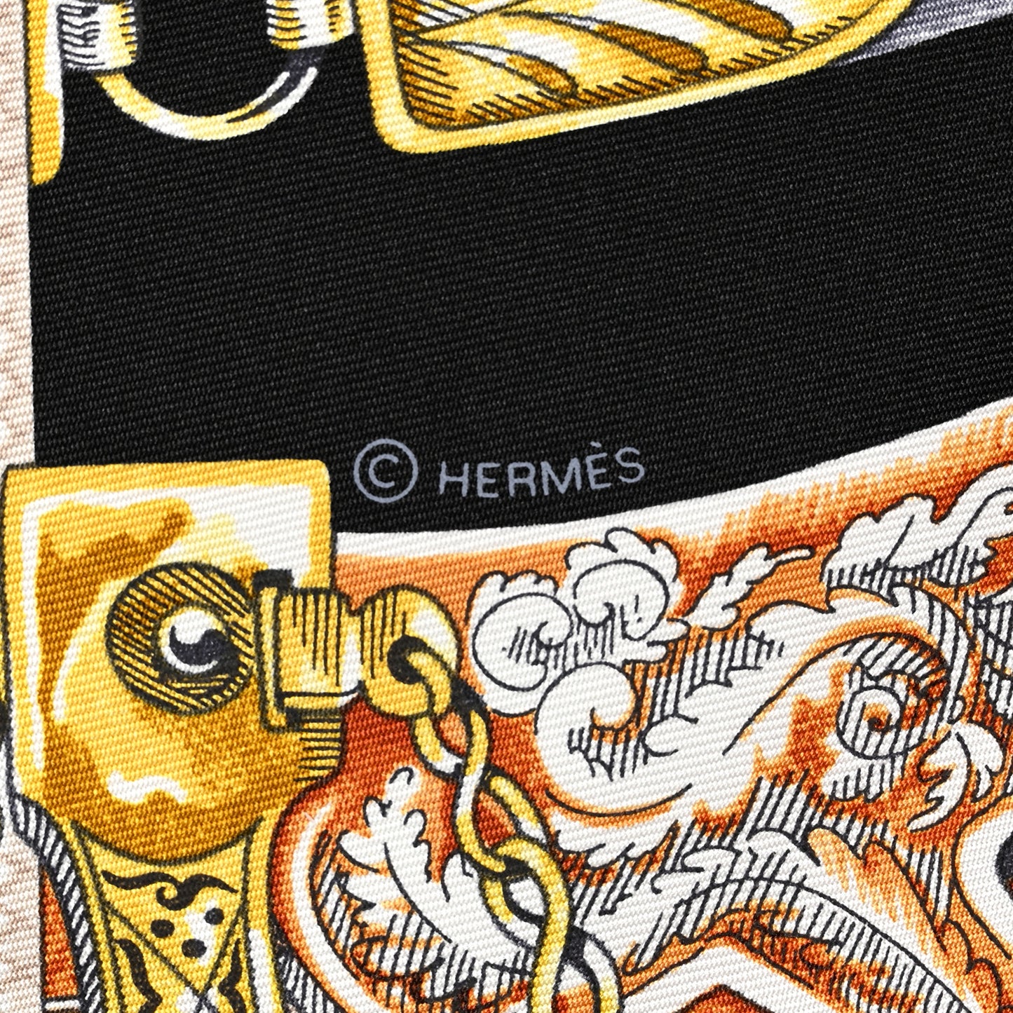 Silk Cavalcades Scarf 90 Vert Black Brun