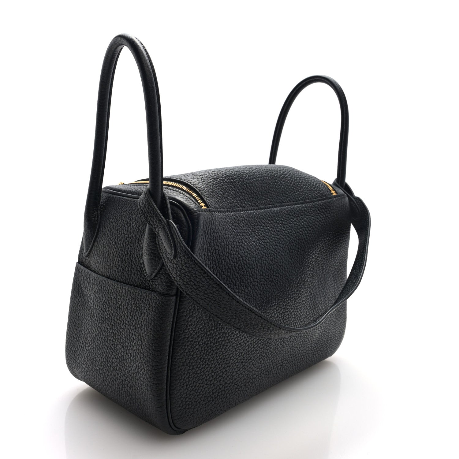 Hermes Taurillon Clemence Lindy 26 Black 3 of 11
