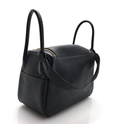 Hermes Taurillon Clemence Lindy 26 Black 3 of 11