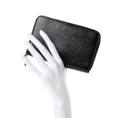 Burberry Patent Calfskin Zip Around Wallet Black 2 of 11