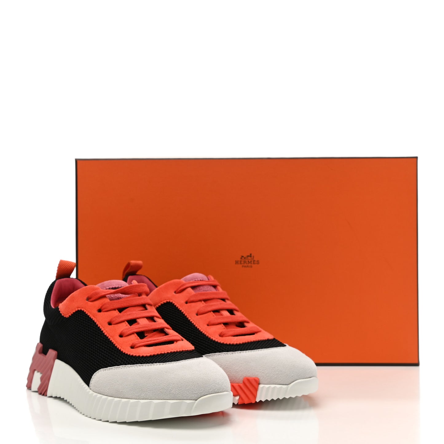 Technical Canvas Suede Goatskin Bouncing Sneakers 37.5 Black Multicolor