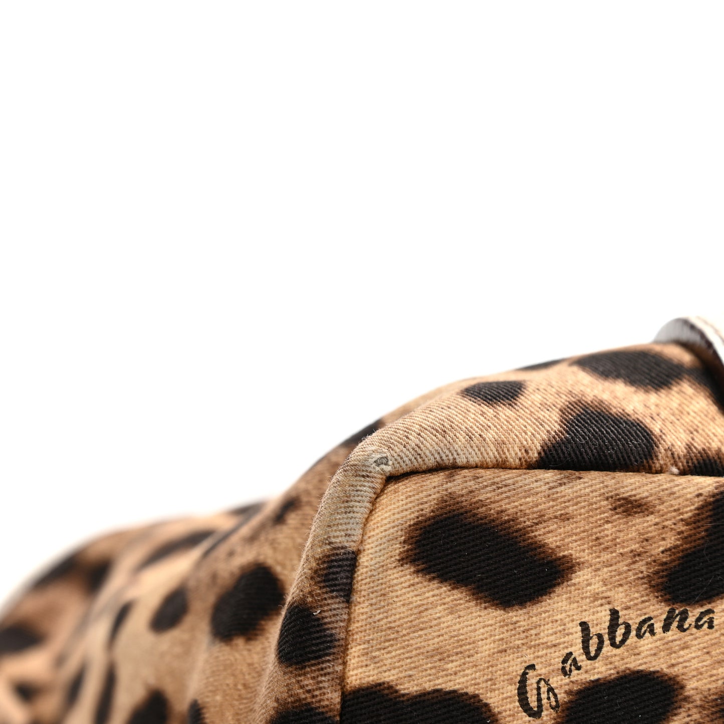 Canvas Leopard Print Tote White