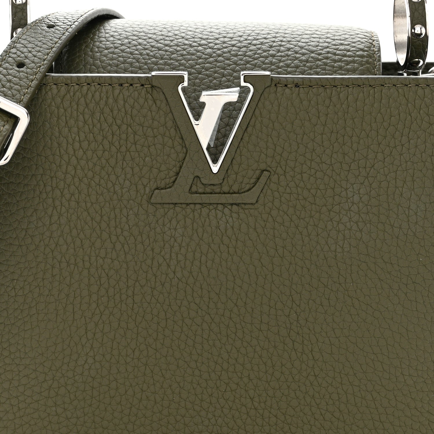 Louis Vuitton Taurillon Capucines BB Khaki 7 of 9