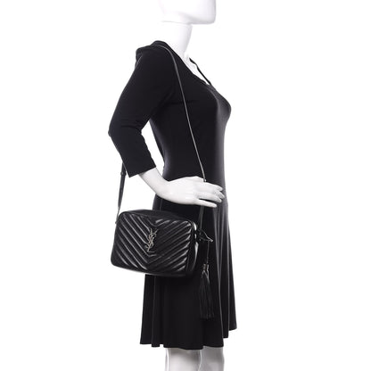 Saint Laurent Calfskin Matelasse Monogram Lou Camera Bag Black 2 of 10