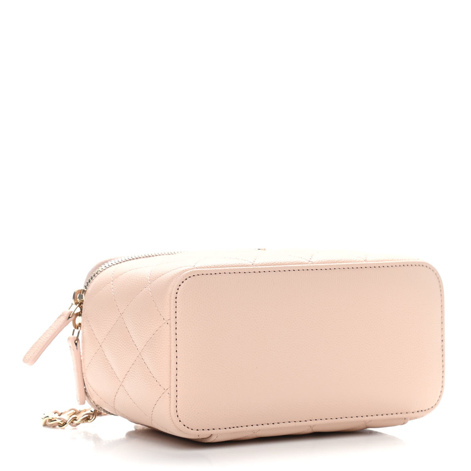 Chanel Caviar Quilted Small Vanity Case With Chain Light Beige 4 of 9
