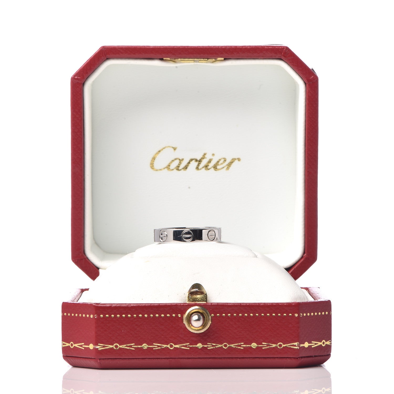 Cartier 18K White Gold 3.5mm LOVE Wedding Band Ring 47 4 6 of 6