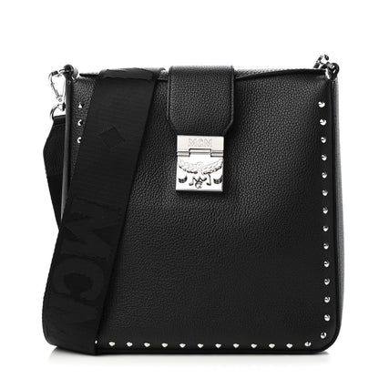 MCM Grained Calfskin Medium Kaison Park Avenue Stud Crossbody Bag Black 1 of 9