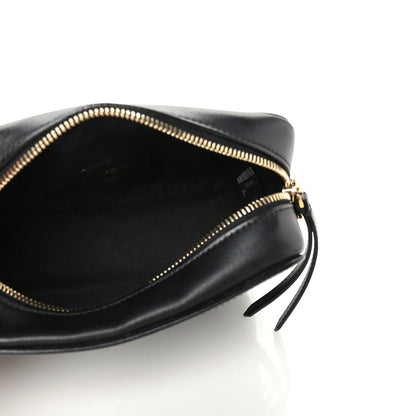 Fendi Glazed Fabric Vitello Century FF 1974 Stamp Patch Mini Camera Case Mogano Panna Black 7 of 9