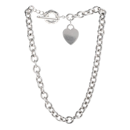 Tiffany Sterling Silver Heart Tag Toggle Necklace 3 of 4