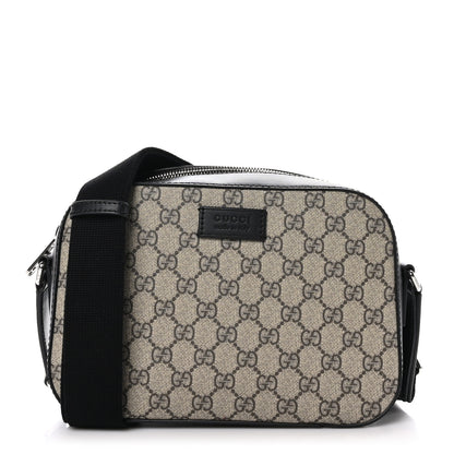 Gucci GG Supreme Monogram Camera Bag Beige Black 1 of 9
