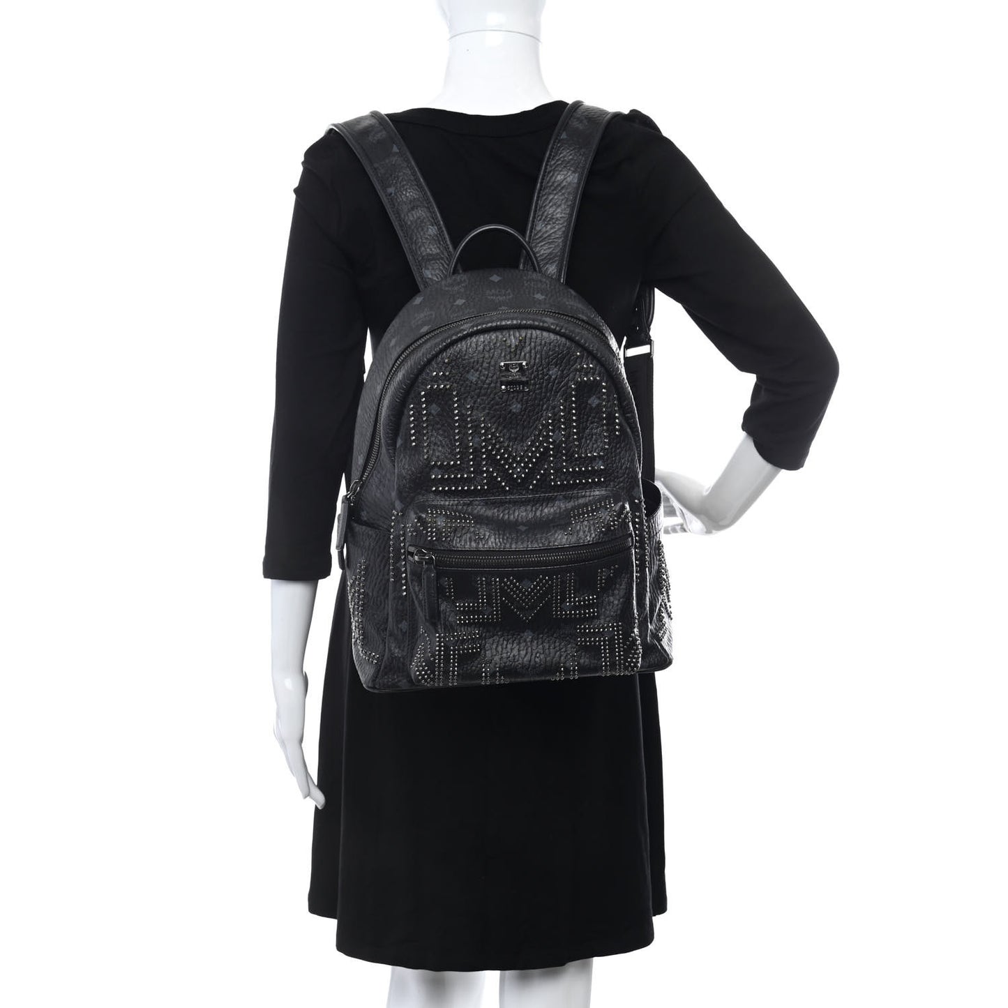Visetos Studded Medium Stark Gunta Backpack Black
