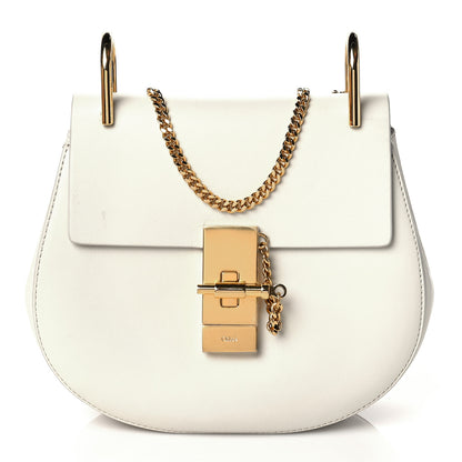 Chloe Calfskin Mini Drew Shoulder Bag White 1 of 14