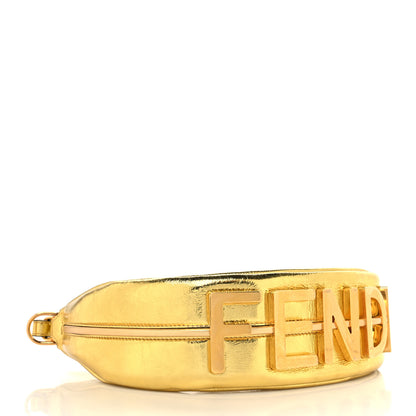 Fendi Rock Millenium Small Fendigraphy Hobo Gold 4 of 11