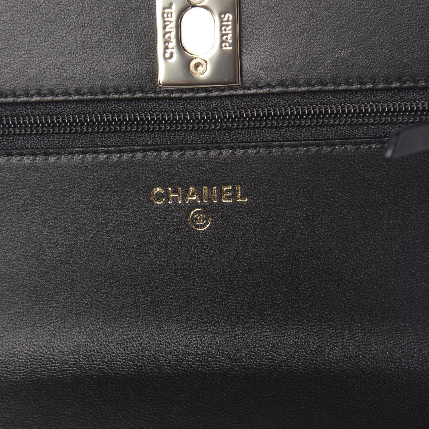 Chanel Lambskin Quilted Trendy CC Wallet On Chain WOC Black 10 of 13