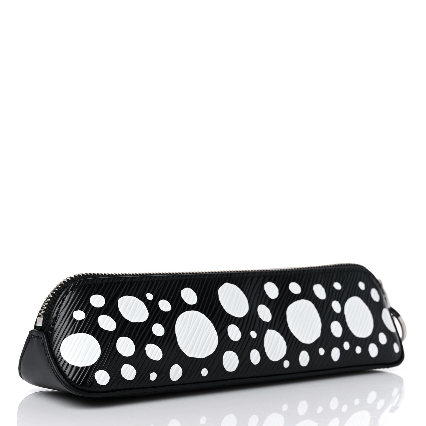X YK Epi Infinity Dots Elizabeth Pencil Pouch Black White