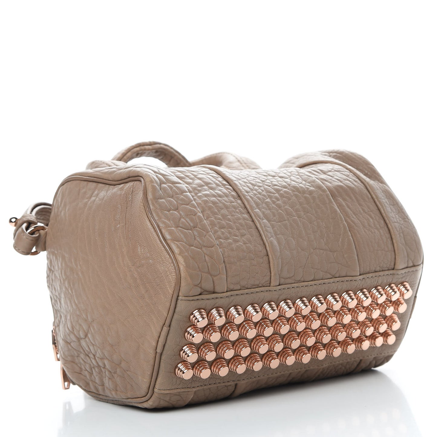 Pebbled Lambskin Rockie Latte Rose Gold Hardware