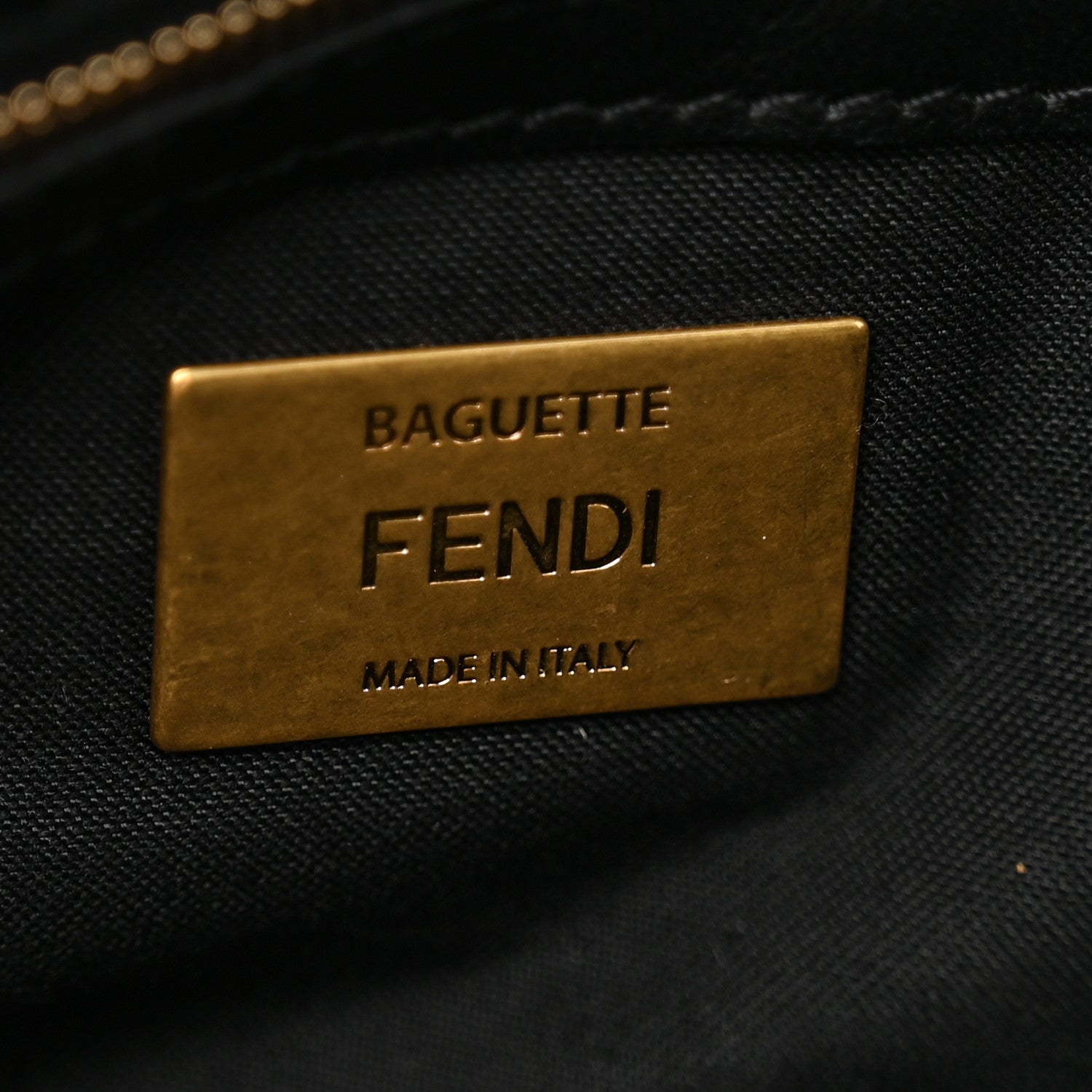 Fendi Nappa FF 1974 Embossed Baguette Black 6 of 10
