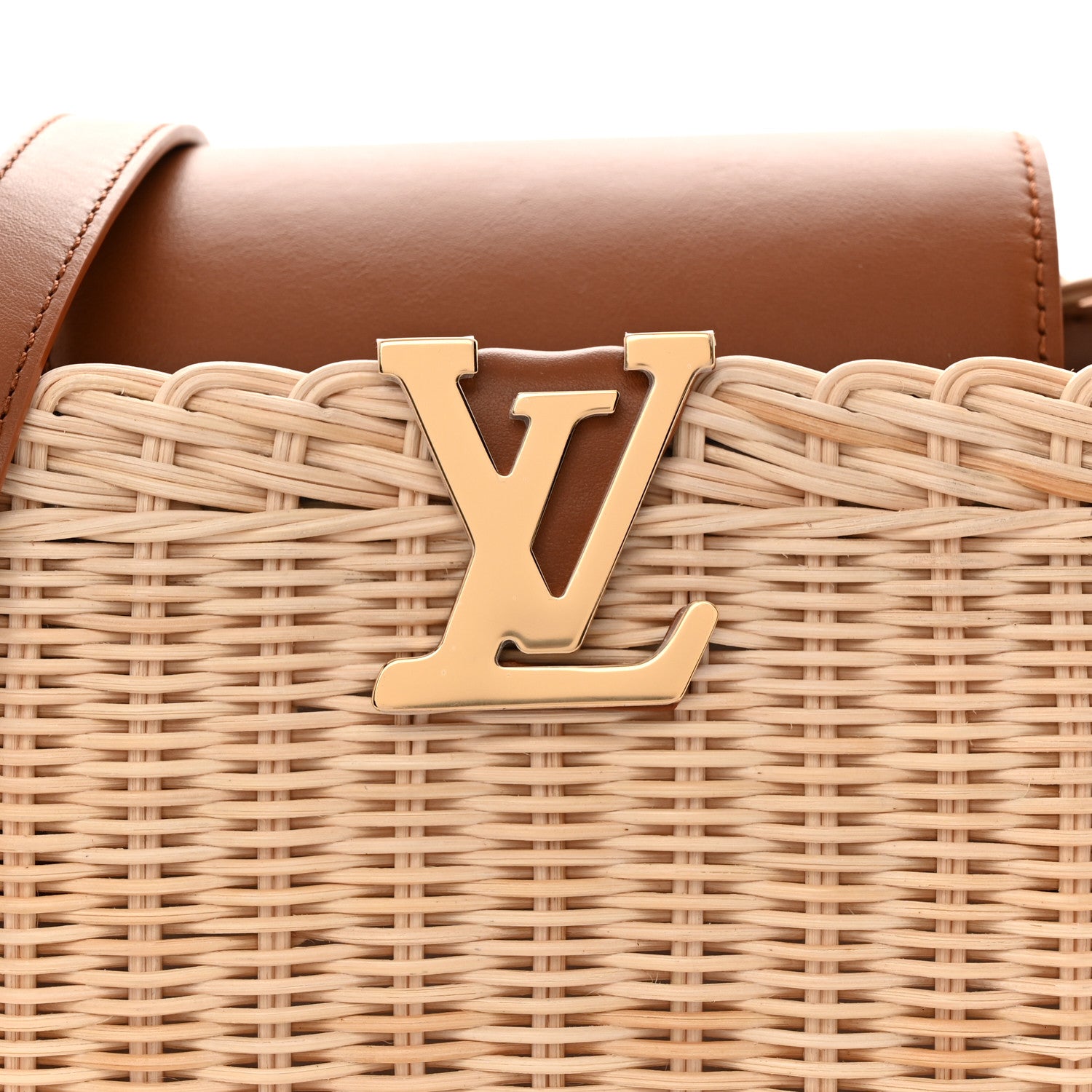 Louis Vuitton Rattan Calfskin Capucines BB Tan 8 of 10