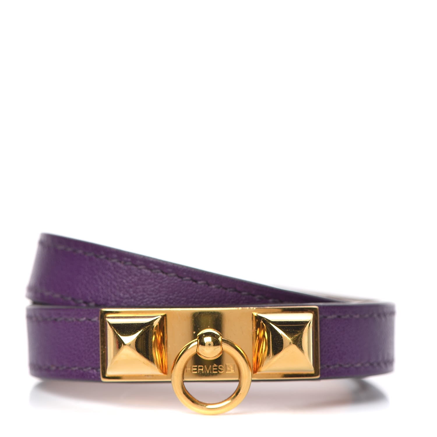 Hermes Swift Rivale Double Tour Bracelet M Ultraviolet 1 of 7