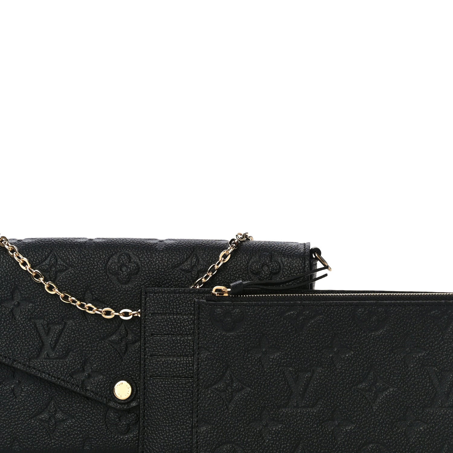 Louis Vuitton Empreinte Pochette Felicie Chain Wallet Black 8 of 10