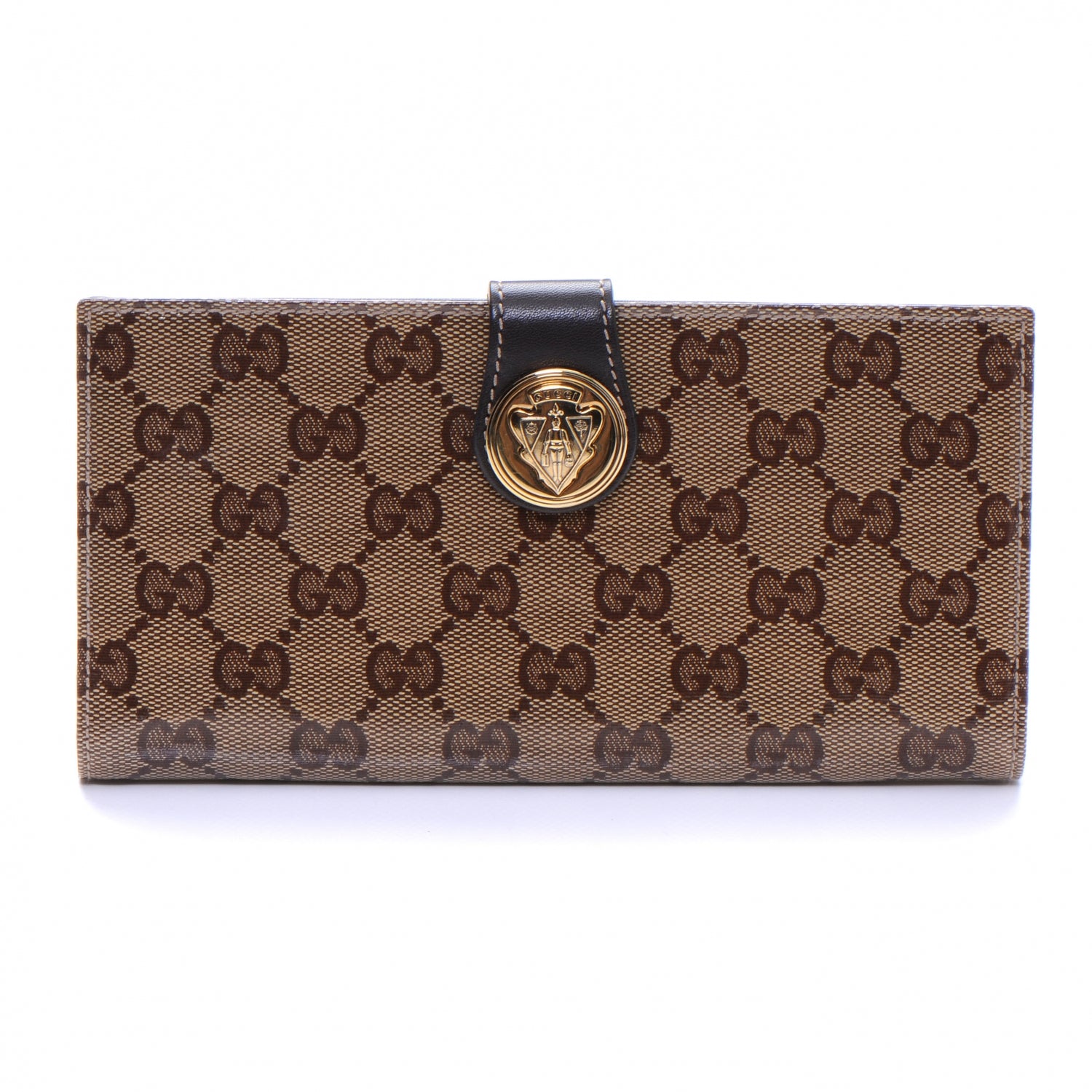 Gucci Crystal Monogram Hysteria Continental Wallet Brown 1 of 9