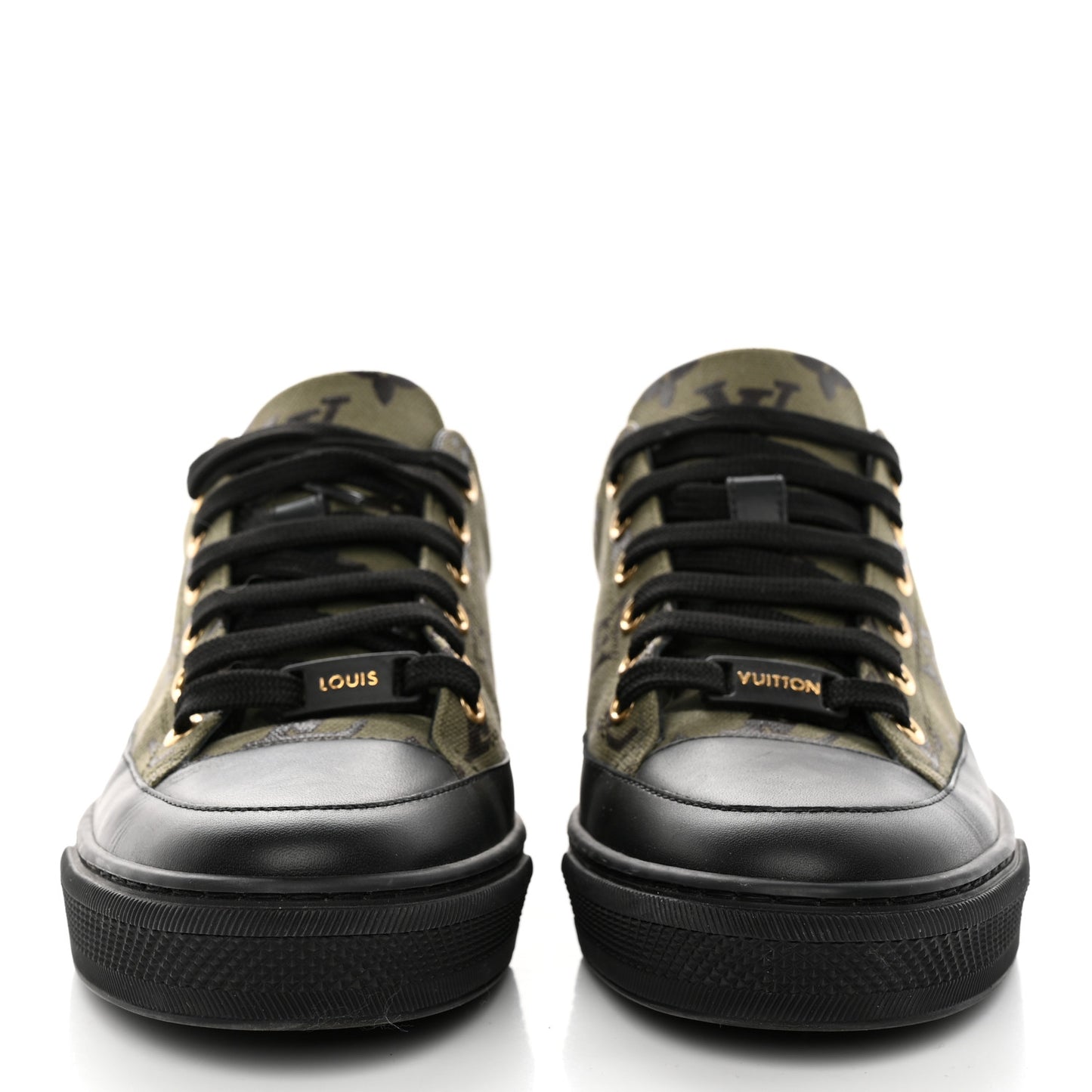 Monogram Calfskin Stellar Sneakers 36 Khaki