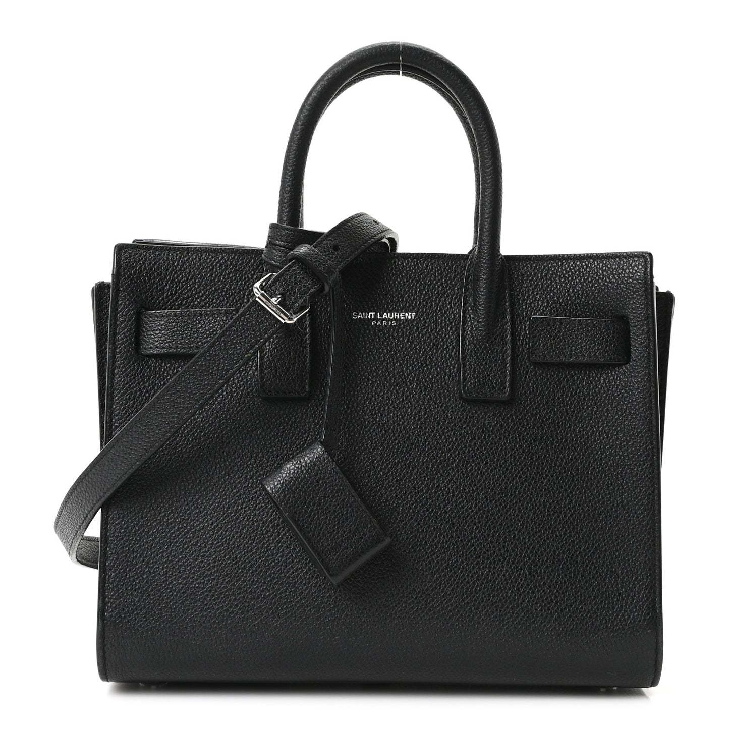 Grained Calfskin Nano Sac De Jour Black