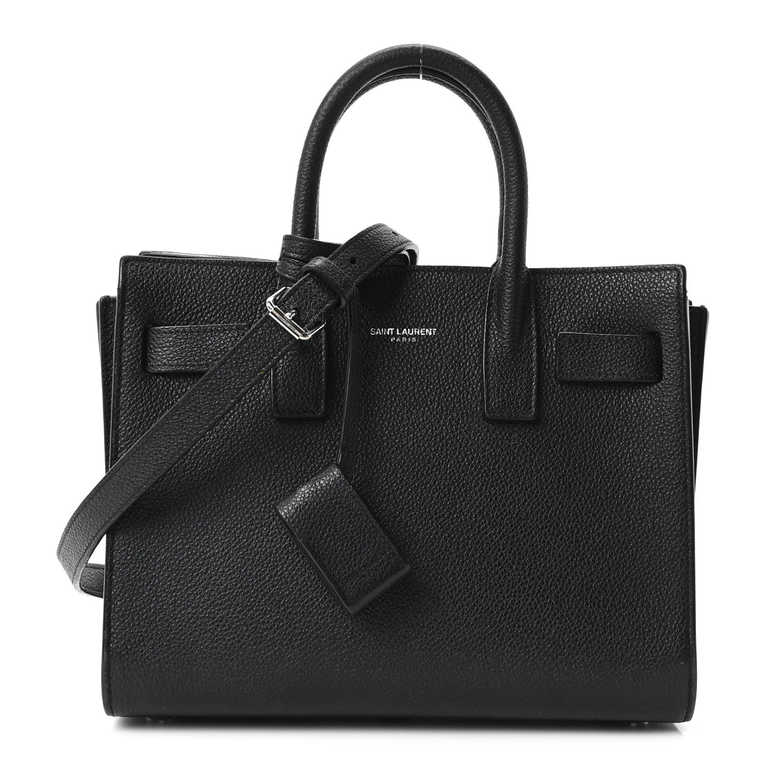 Saint Laurent Grained Calfskin Nano Sac De Jour Black 1 of 9