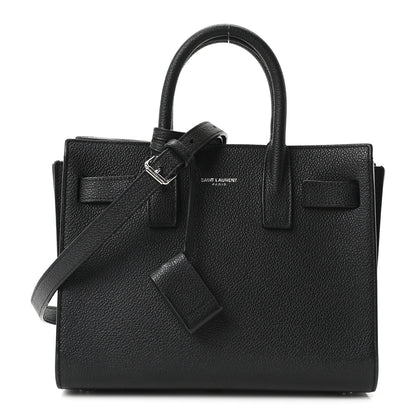 Saint Laurent Grained Calfskin Nano Sac De Jour Black 1 of 9
