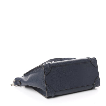 Celine Drummed Calfskin Nano Luggage Orage 4 of 9