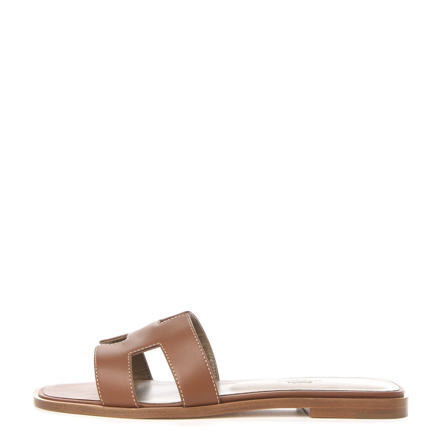 Box Calfskin Oran Sandals 38 Gold