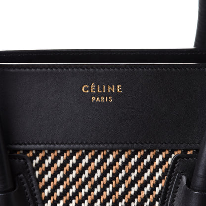 Celine Twill Smooth Calfskin Mini Luggage Dune Black 13 of 14