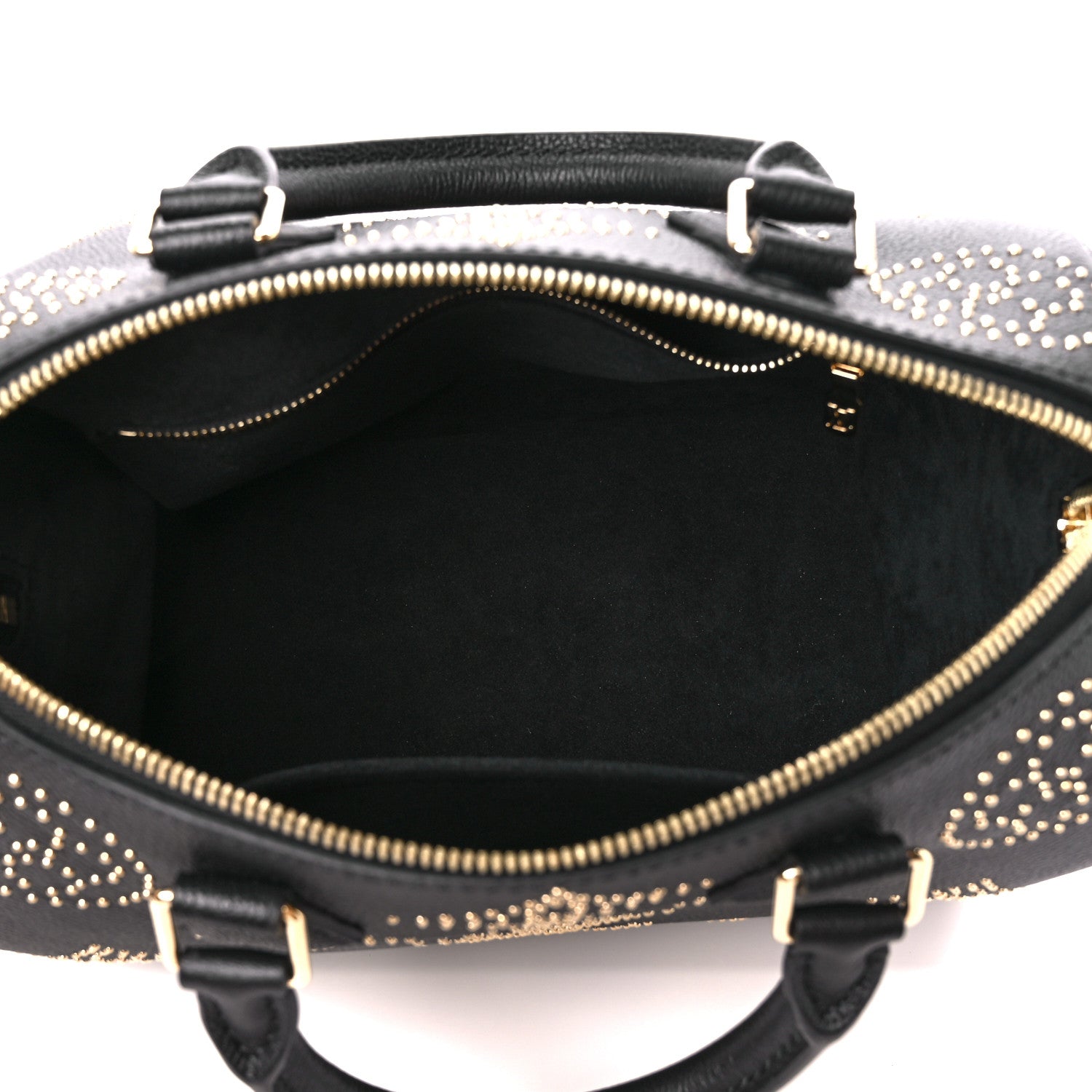 Louis Vuitton Empreinte Monogram Giant Studded Speedy Bandouliere 25 Black 5 of 12