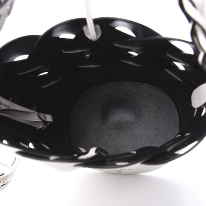 Prada Vitello Intreccio Bucket Bag White 5 of 9