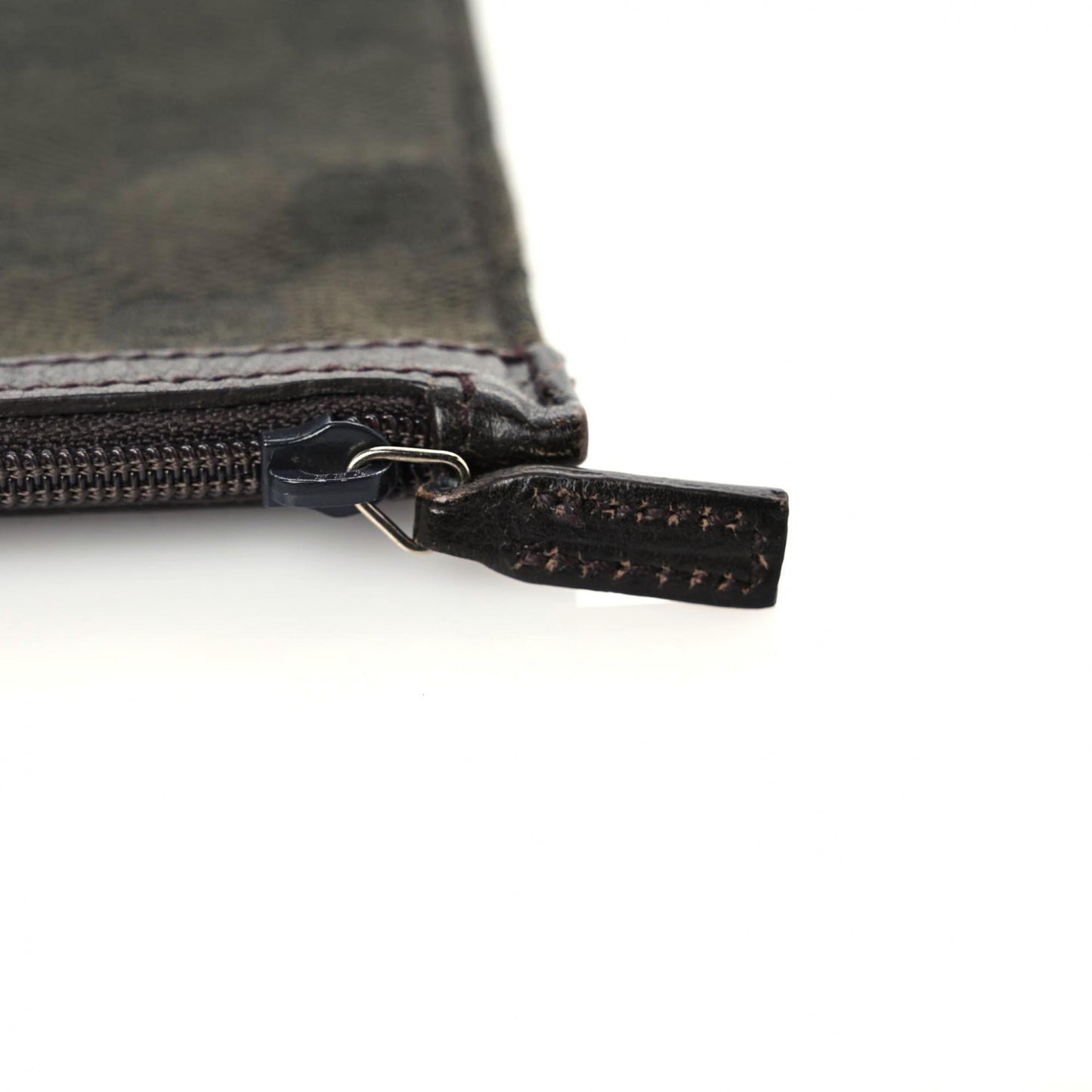 Monogram Zip Pouch Green