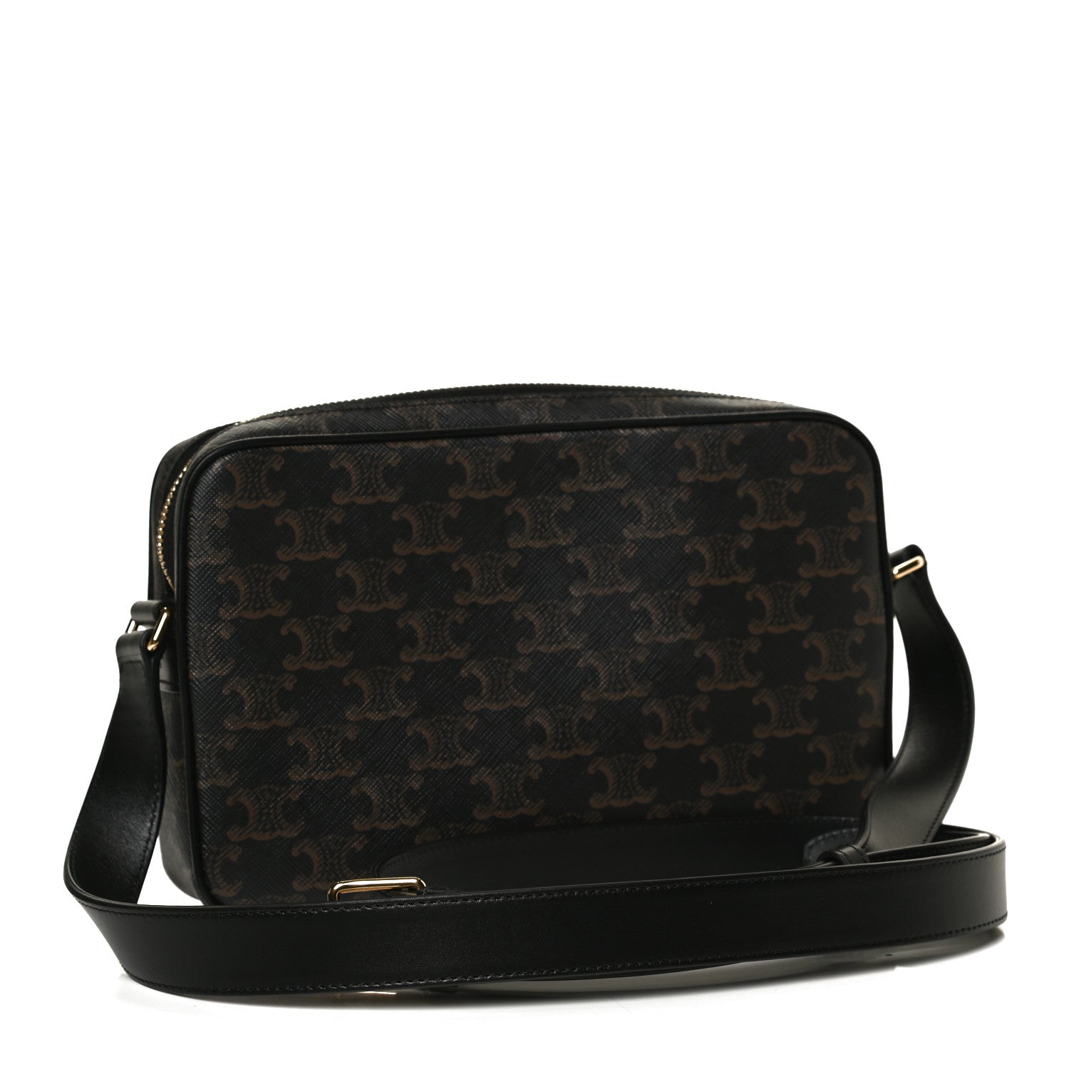 Celine Triomphe Canvas Medium Messenger Bag Black 3 of 10