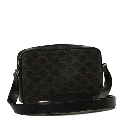 Celine Triomphe Canvas Medium Messenger Bag Black 3 of 10