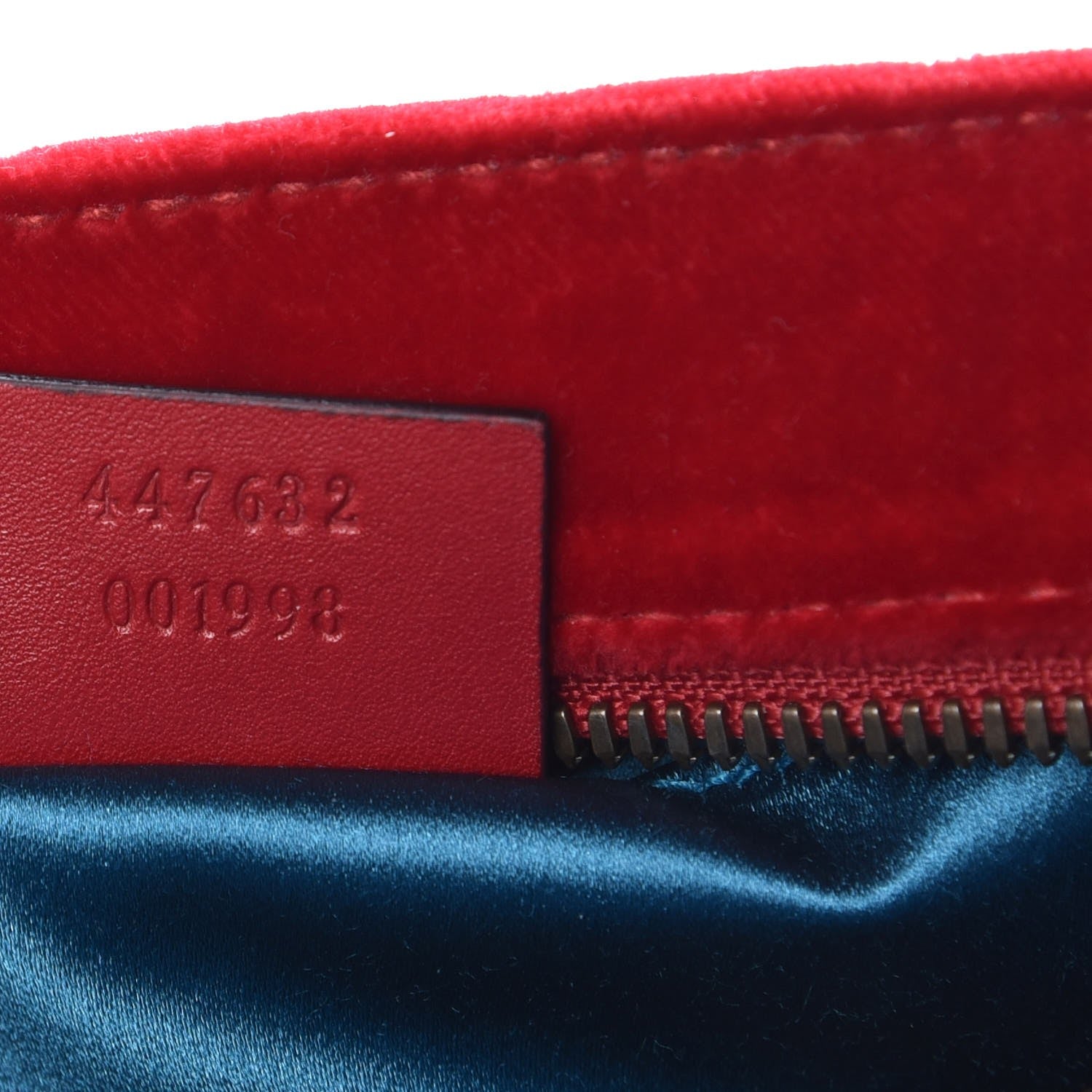 Gucci Velvet Matelasse Small GG Marmont Chain Shoulder Bag Hibiscus Red 7 of 10