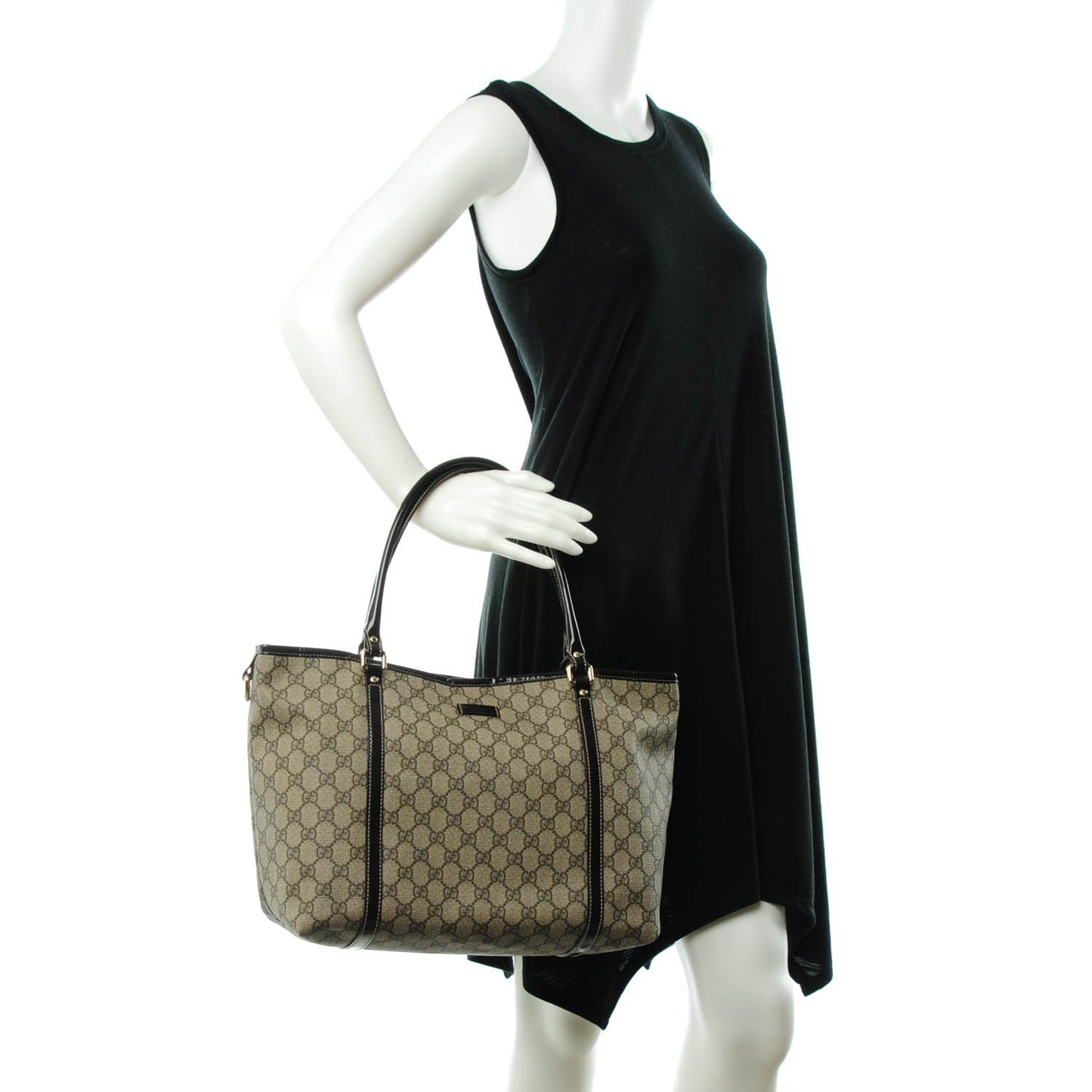 GG Plus Monogram Medium Joy Tote Brown