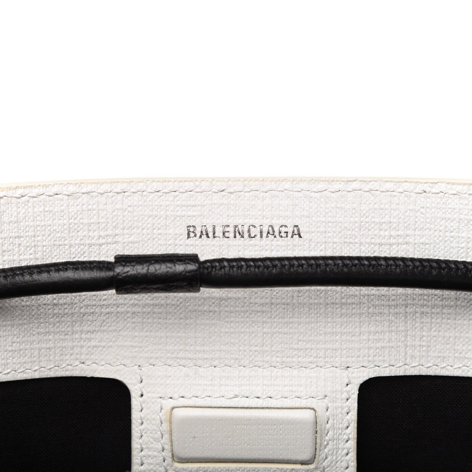 Balenciaga Calfskin Small Logo North South Shopping Tote White 8 of 10