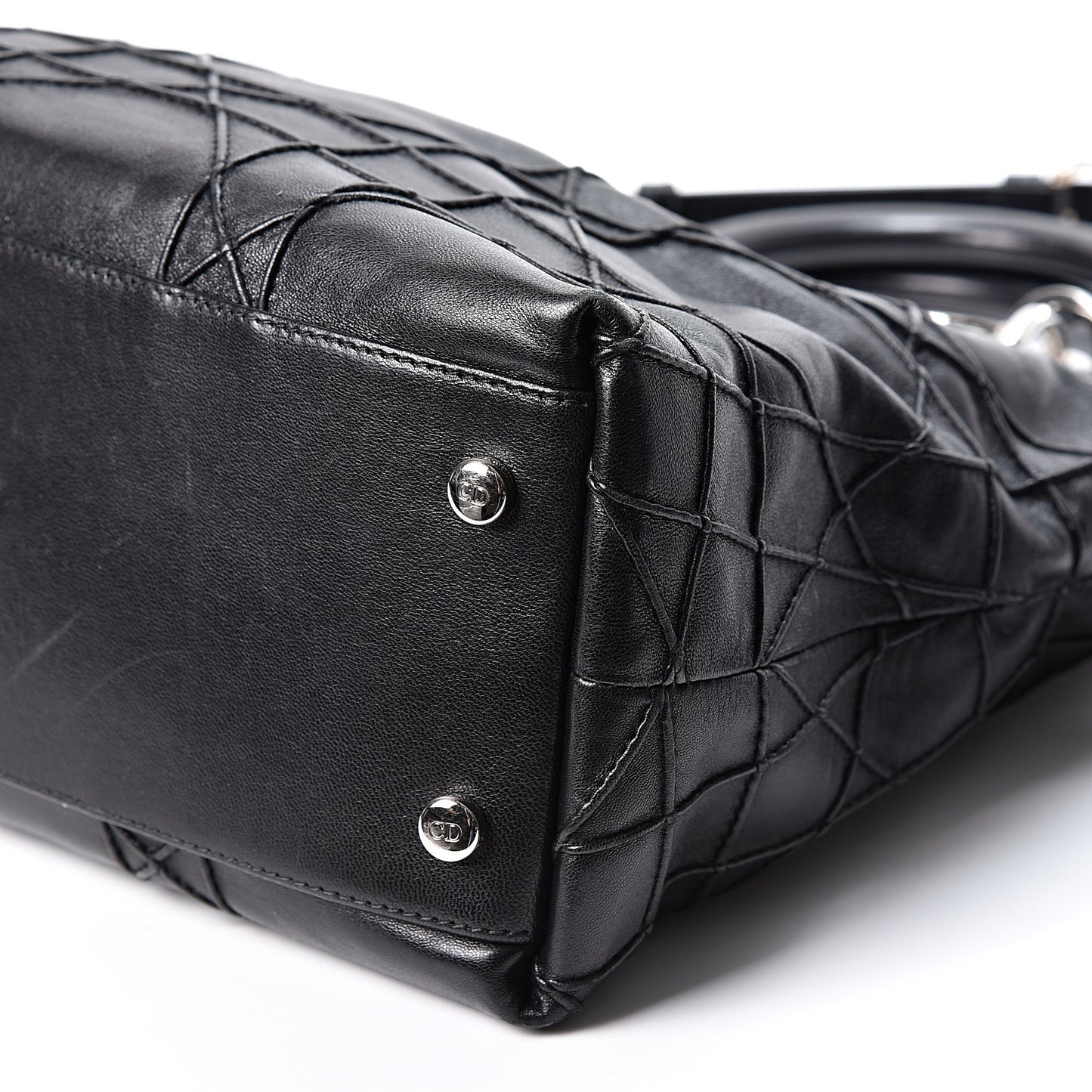 Lambskin Cannage Medium Granville Tote Black