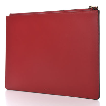 Gucci Calfskin GucciGhost Print Pouch Hibiscus Red 3 of 8
