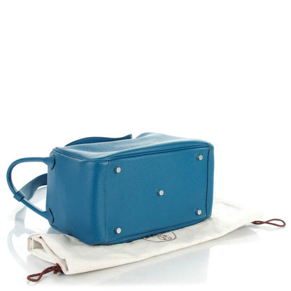 Hermes Taurillon Clemence Lindy 30 Bleu de Galice 4 of 7