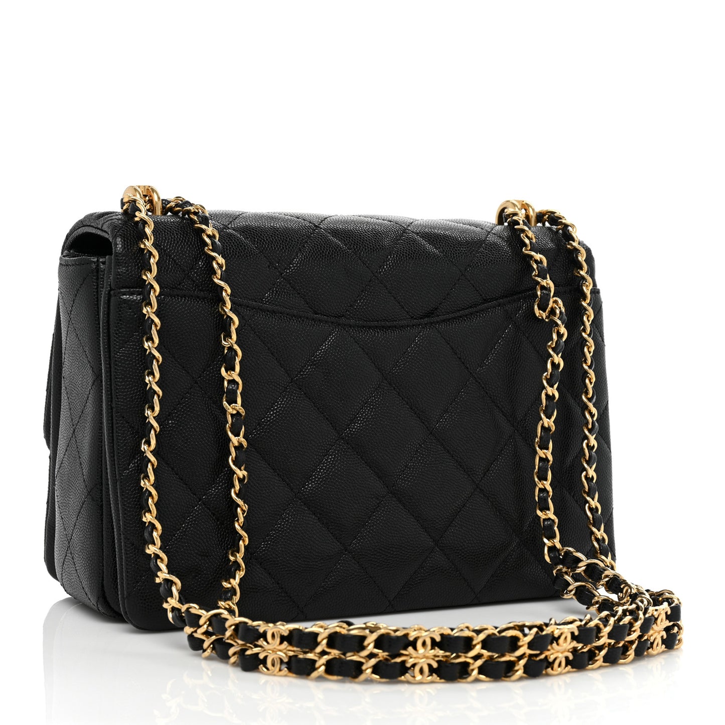 Caviar Quilted Coco First Flap Black